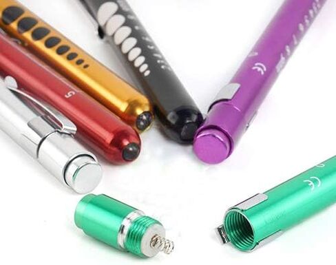 Move on Medical Penlight Pocket Pen Flashlight Emergency Relief Replaceable Battery Reusable Suitable for Surgeons, Nurses, Multicolor in Saudi Arabia
