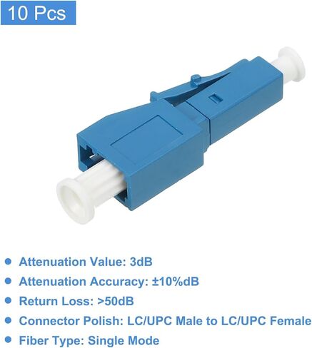 Meccanixity 3db Lc Libiber Entenuator ، LC/UPC SM الوضع المفرد الثابت الألياف البصرية الذكور إلى الإناث لحزمة نقل الألياف البصرية من 10 in Kuwait