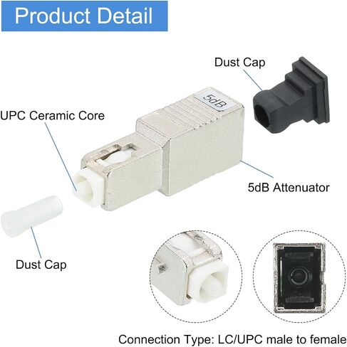 Meccanixity 15db SC المخفف الألياف ، SC/UPC SM الوضع المفرد الثابت الألياف البصرية الذكور الذكور للإناث لنقل الألياف البصرية in Kuwait