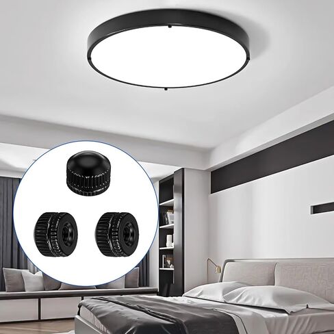 8pcs m4 capts for tiptures ، clover cap cover cover cover cover cover cover cover cover cover cover for protection ، frass lefressup stupture duts ، devinative screwcap rovice for furniture (Black) in Kuwait