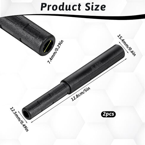 2PCS Graphite Golf Club Extension ، Carbon Lives Golf Golf Extender ، طوله 5 بوصات ، قطره 0.6 بوصة ، أسود in Saudi Arabia