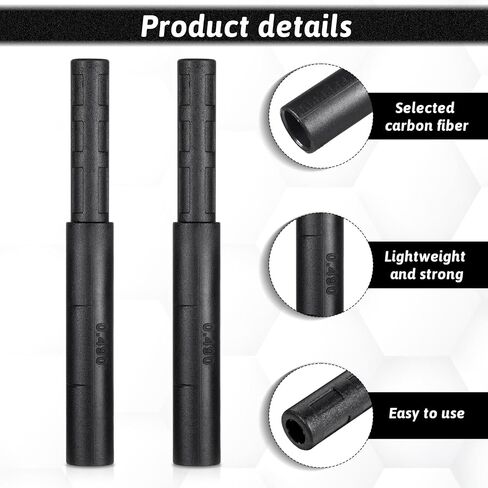 2PCS Graphite Golf Club Extension ، Carbon Lives Golf Golf Extender ، طوله 5 بوصات ، قطره 0.6 بوصة ، أسود in Saudi Arabia