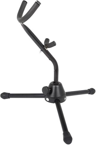 Foldable Saxophone Stand Saxophone Holder with Support and Protective Sponge Cushion Portable Compact Black in Saudi Arabia