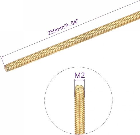 من الأعلى 2pcs M3-0.5 × 250 مم طول قضيب ذكري ملولب من الذك in Kuwait