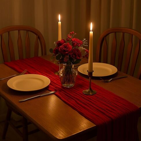 10FT Red Cheesecloth Table Runner 120 Inch Rustic Boho Gauze Cheese Cloth Table Runner for Wedding Baby Shower Bridal Shower Birthday Party Home Decorations in Saudi Arabia