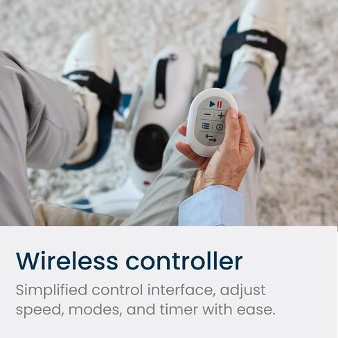 PhysioPedal® Arm & Leg Pedal Exerciser, Dual Mode, 8 Motorized Speeds, 8 Adjustable Resistance Levels, LED Display, Magnetic Remote, Low-Impact Exercise for Joint Health & Mobility in Saudi Arabia