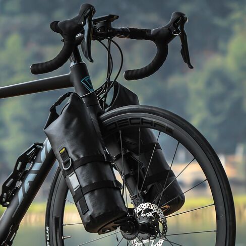WEEROCK 5L BIKE BAG FRONT FORK BAG 2 BACK BACKCLE BICYCLE BAG كبيرة السعة السريعة إطلاق الدراجة للدراجة الجبلية MTB ، دراجة الطراد ، دراجة السفر in Saudi Arabia