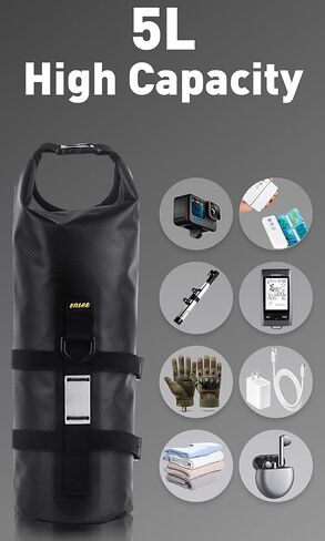 WEEROCK 5L BIKE BAG FRONT FORK BAG 2 BACK BACKCLE BICYCLE BAG كبيرة السعة السريعة إطلاق الدراجة للدراجة الجبلية MTB ، دراجة الطراد ، دراجة السفر in Saudi Arabia