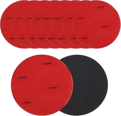 9 Pcs Bowling Ball Sanding Pads,Polishing Cleaning Kit,Sanding Pads Set with Grit 180 320 400 500 800 1000 1200 1500 2000 2500 3000 Bowling Accessories for Surface Pad Cleaning Polishing Ball Pad in Saudi Arabia