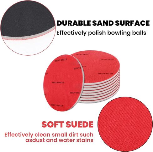9 Pcs Bowling Ball Sanding Pads,Polishing Cleaning Kit,Sanding Pads Set with Grit 180 320 400 500 800 1000 1200 1500 2000 2500 3000 Bowling Accessories for Surface Pad Cleaning Polishing Ball Pad in Saudi Arabia