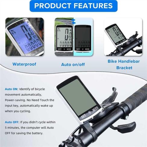 كمبيوتر الدراجة ومقياس الدراجات اللاسلكي العلمان الكبير 3.3 كيلومتر كيلومتر/ساعة عداد السرعة الدراجة مع تلقائي تلقائي لسرقة المدرسة متعقب السرعة متعددة الوظائف in Kuwait