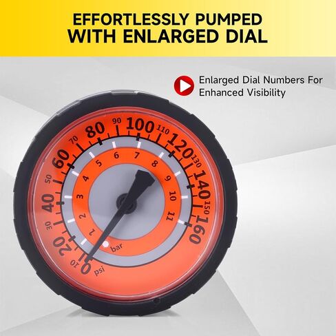 Bike Pump with Gauge,High Pressure,Floor Bicycle Pump Compatible with Presta and Schrader Valve in Saudi Arabia