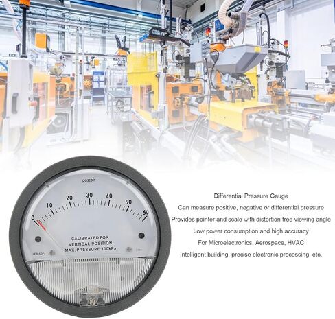 Differential Pressure Gauge, 1 8in NPT Aluminum for HVAC and Electronics in Saudi Arabia