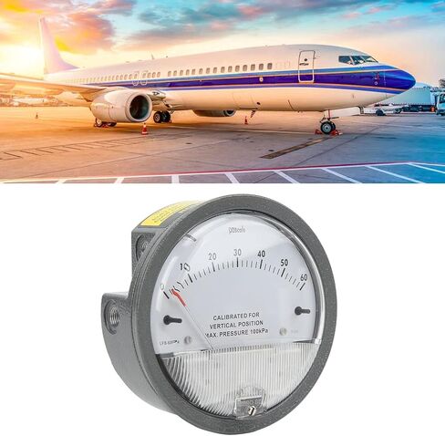 Differential Pressure Gauge, 1 8in NPT Aluminum for HVAC and Electronics in Saudi Arabia