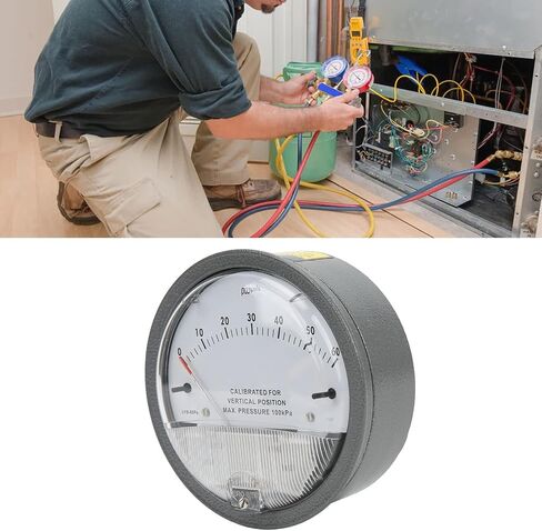 Differential Pressure Gauge, 1 8in NPT Aluminum for HVAC and Electronics in Saudi Arabia