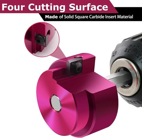 PVC Fitting Saver 2-Inch Head,2" PVC Pipe Reamer with 3/8-Inch Hex Shaft,Socket Saver Plumbing Tool Plastic Pipe Fitting Reamer for Sch.40 CPVC ABS Hub,Fit Standard 1/2" Drills in Saudi Arabia