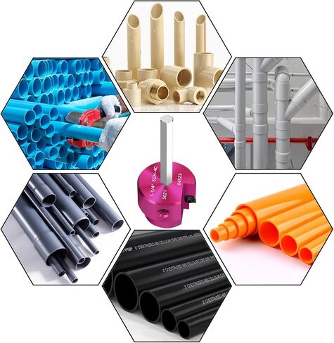 PVC Fitting Saver 2-Inch Head,2" PVC Pipe Reamer with 3/8-Inch Hex Shaft,Socket Saver Plumbing Tool Plastic Pipe Fitting Reamer for Sch.40 CPVC ABS Hub,Fit Standard 1/2" Drills in Saudi Arabia
