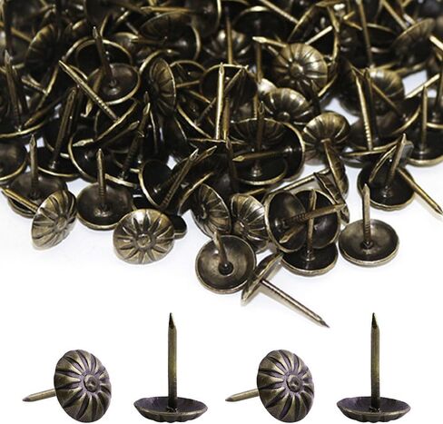 500Pcs Upholstery Tacks, BetterJonny Decorative Furniture Nails Pins Silvery Metal Thumb Tacks for Upholstered Furniture Cork Board, Home Decor(17X11MM) in Saudi Arabia