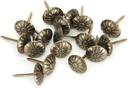 500Pcs Upholstery Tacks, BetterJonny Decorative Furniture Nails Pins Silvery Metal Thumb Tacks for Upholstered Furniture Cork Board, Home Decor(17X11MM) in Saudi Arabia