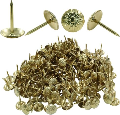 Waziaqoc 200 PCS Tooting style Teveredstery Toots ، Gold Daisy tepholstery Nails ، 7/16 INC Round Decorative Thumb Dins Kit for Furniture Sofa DIY in Saudi Arabia