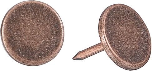 uxcell Upholstery Tacks Nail Pins Furniture, 100Pcs 11x17mm Thumb Tack Pins Assortment Kit Carbon Steel for Home Sofa DIY Decorative Nail Heads Nails, Red Bronze in Saudi Arabia
