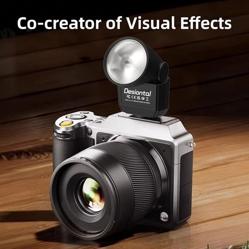 Mini Flash Speedlite ، Desiontal GN8 6200K Camera Light Flash Light for Sony Nikon Olympus Canon Fuiifilm Pentax Hot Whitface Camera ، 4 Power Level 300MAH بطارية 11/250S معدل فلاش (أسود) in Kuwait