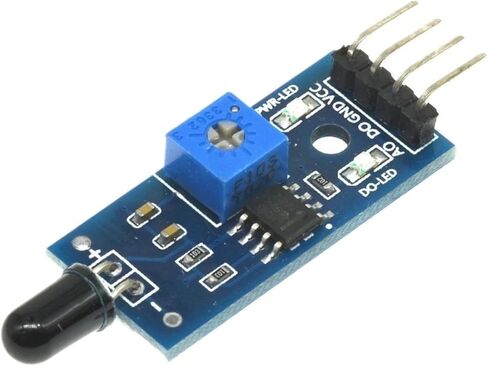 LM393 4 Pin IR Flame Detection Sensor Module Fire Detector Infrared Receiver Module DIY Kit in Saudi Arabia