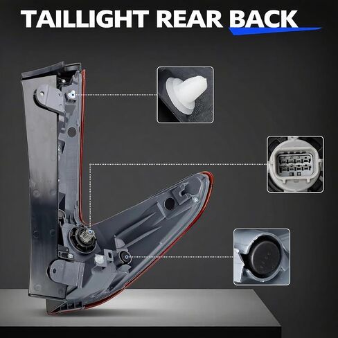 مجموعة ضوء الذيل - خلفي LED الخارجي متوافق مع Honda CRV 2017 2018 2019 - LED Brake Tail Light استبدال لـ HO2804113 | 33550 -TLA -A01 - سائق الجانب الخلفي الخارجي الأيسر in Saudi Arabia