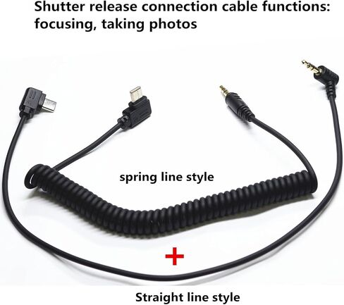 (3.5mm-USB c) for Sony a7v/a7m5/a7r6 Shutter Release Connection Cable Camera a6700 a7c r/a7cII/ZV-E1/ZV-E10 II 13.8in Flash Starter Remote Control Accessory Wire(3.5mm-Type c Cable 2pcs) in Saudi Arabia
