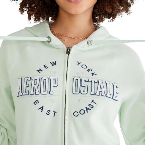 AEROPOSTALE Women's East Coast Aero Logo Full Zip Circle Hoodie in Saudi Arabia
