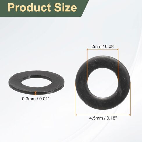 Uxcell 2 PCS M33 غسالات مسطحة أسود ، قطر خارجي 60 مم ، 304 غسالة معدنية من الفولاذ المقاوم للصدأ للبراغي البراغي in Saudi Arabia