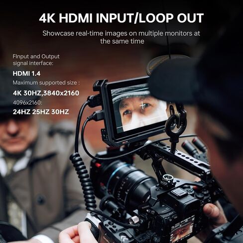 Viltrox DC-L1 7 "شاشة حقل الكاميرا شاشة اللمس شاشة DSLR Kamera مع زاوية عرض واسعة 170 درجة ، 600 شباط ، HD 1280X800 IPS 4K HDMI حلقة/خارج مع توصيل الموجي في التركيز على التركيز ، البطارية ، غطاء الشمس in Kuwait