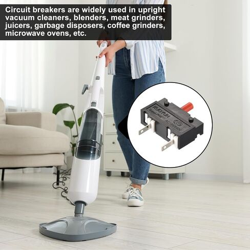 Dmiotech 2A مفتاح قاطع الدائرة الحرارية 125/250V AC 50V DC زر الضغط يدويًا حامي الحمل الزائد للتفريغ المستقيم in Saudi Arabia