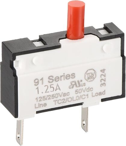 Dmiotech 2A مفتاح قاطع الدائرة الحرارية 125/250V AC 50V DC زر الضغط يدويًا حامي الحمل الزائد للتفريغ المستقيم in Saudi Arabia