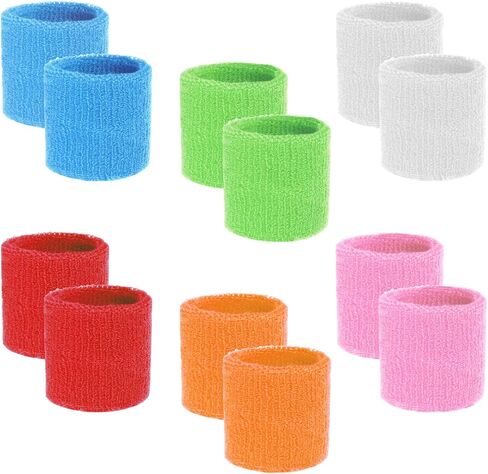 12 PCS Neon Wristbands Tennis Wrist Wrist Sports Wristbands Beyndbands 80s Neon Athletic Youth Football Football Football Bands Runching ، Gym ، التمرين من أجل الشباب in Kuwait