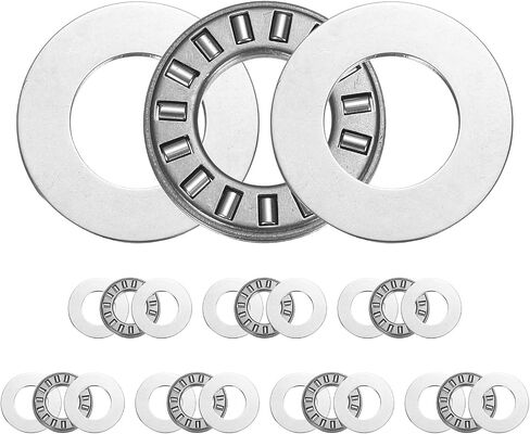 uxcell TC815+2TRA Needle Roller Thrust Bearings with Bearing Washers, 13mm Bore Diameter, 23mm OD, 4mm Total Thickness for Lawn Mower Truck Power Steering in Saudi Arabia