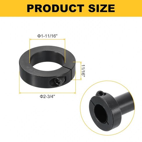uxcell 2pcs طوق عمود مقسم واحد 1-11/16 "طوق لتكتل قطعة واحدة ، 2-3/4" in Kuwait
