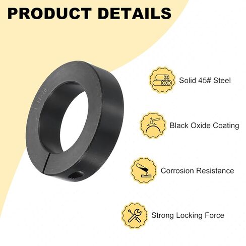 uxcell 2pcs طوق عمود مقسم واحد 1-11/16 "طوق لتكتل قطعة واحدة ، 2-3/4" in Kuwait