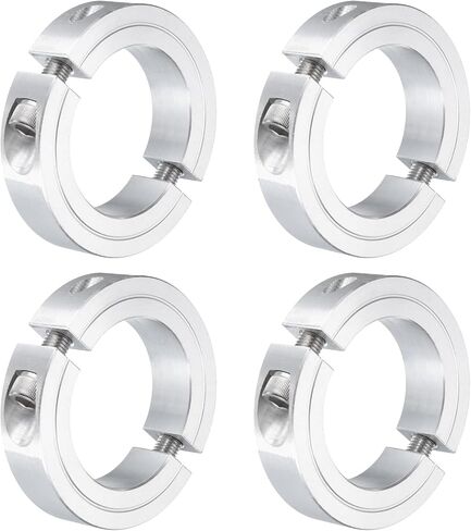 uxcell 4pcs مقسمة مزدوجة قفل عمود العمود من 1-7/8 "عمود ، طوق لقطتين 2-7/8" OD ، 11/16 "، سميكة من ألومنيوم مجموعة من طوق تقسيم المسمار Clamp in Saudi Arabia