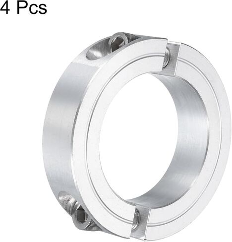 uxcell 4pcs مقسمة مزدوجة قفل عمود العمود من 1-7/8 "عمود ، طوق لقطتين 2-7/8" OD ، 11/16 "، سميكة من ألومنيوم مجموعة من طوق تقسيم المسمار Clamp in Saudi Arabia
