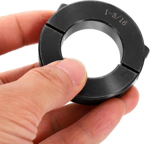 uxcell 4pcs Double Split Shaft Collar for 1-3/16" Shaft, Two-Piece Clamping Collar, 2-1/16" OD, 1/2" Width, Black Oxide Steel Lock Collar Clamp, Set Screw Style in Saudi Arabia