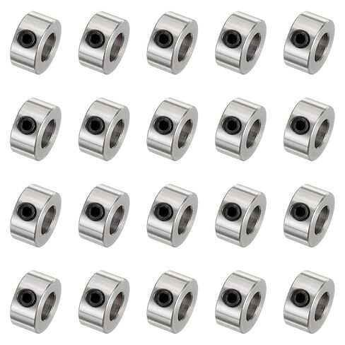 uxcell 20pcs Set Screw Collars 5.05mm Bore Shaft Collars, 10mm OD, 5mm Width, Drill Stop Collar, Carbon Steel Drill Bits Depth Collars in Saudi Arabia