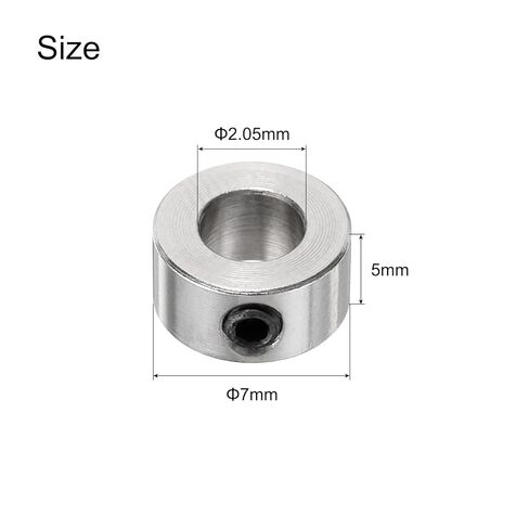 uxcell 20pcs Set Screw Collars 5.05mm Bore Shaft Collars, 10mm OD, 5mm Width, Drill Stop Collar, Carbon Steel Drill Bits Depth Collars in Saudi Arabia