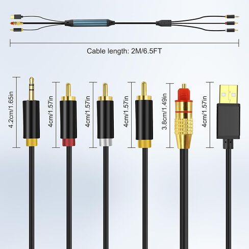 XMSJSIY SPDIF الألياف الضوئية إلى RCA 3.5 ملم محول كابل الصوت AUX AUX DIGITAL in Saudi Arabia
