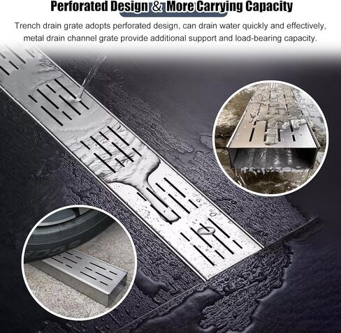 خندق الصرف في الهواء الطلق صر مع شبكة الفولاذ المقاوم للصدأ 10 سم × 5 سم in Kuwait