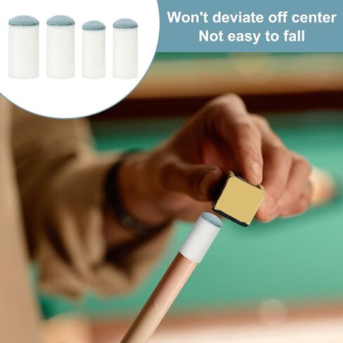 40pcs slip on pool cue lex levips kit ، 4 أحجام نصائح لعصا البلياردو لإكسسوارات الجدول السنوكر ، لا توجد غراء أو أداة مطلوبة (9 مم ، 10 مم ، 12 مم ، 13 مم ، كل حجم 10pcs) in Saudi Arabia