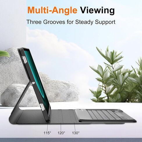 Keyboard Case for Galaxy Tab S10 FE/S9 FE 5G 10.9''/S9 11'' 2023, Detachable Wireless Bluetooth Keyboard, Slim Folio Stand Magnetic Cover with S Pen Holder Support Wireless Charging, Auto Wake/Sleep in Saudi Arabia