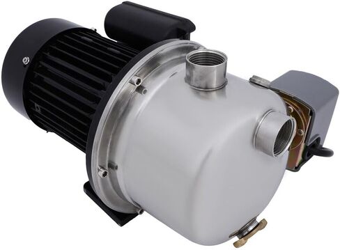 #US Shallow Well Jet Pump W/Pressure Switch, 0.75HP 18.5GPM, Stainless Steel, 110V in Kuwait