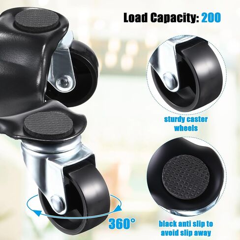 Tallew 4pcs Furniture Moving Dolly 3 Wheel Steel Tri Dolly Heavy Duty Movers Mobile Rollers Triangle Swivel Caster Easy Moving Tool for Home Furniture 200 Lbs Load Capacity(4pcs) in Saudi Arabia