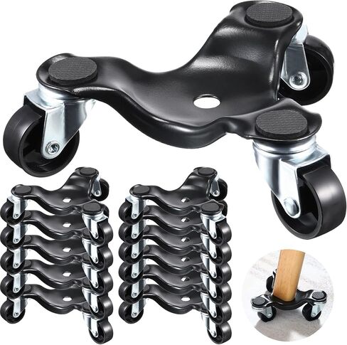 Tallew 4pcs الأثاث المتحرك Dolly 3 Wheel Tri Tri Dolly Mobile Mobile Bollers Triangle Dovivel Tool Easy Moving Tool for Home Furniture 200 LBS (4 pcs) in Kuwait